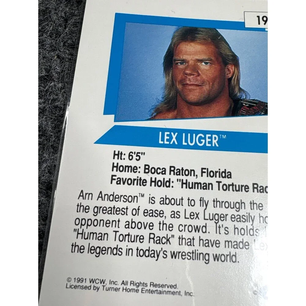 1991 WCW Lex Luger Collectible Trading Cards Set